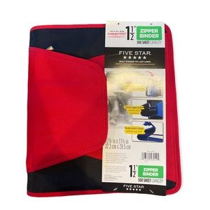 FIVE STAR 1.5” Zipper Binder